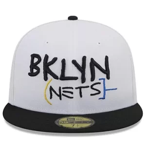 Men's White Brooklyn Nets 2022/23 City Edition Official 59FIFTY Fitted Hat