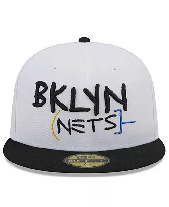 Men's White Brooklyn Nets 2022/23 City Edition Official 59FIFTY Fitted Hat